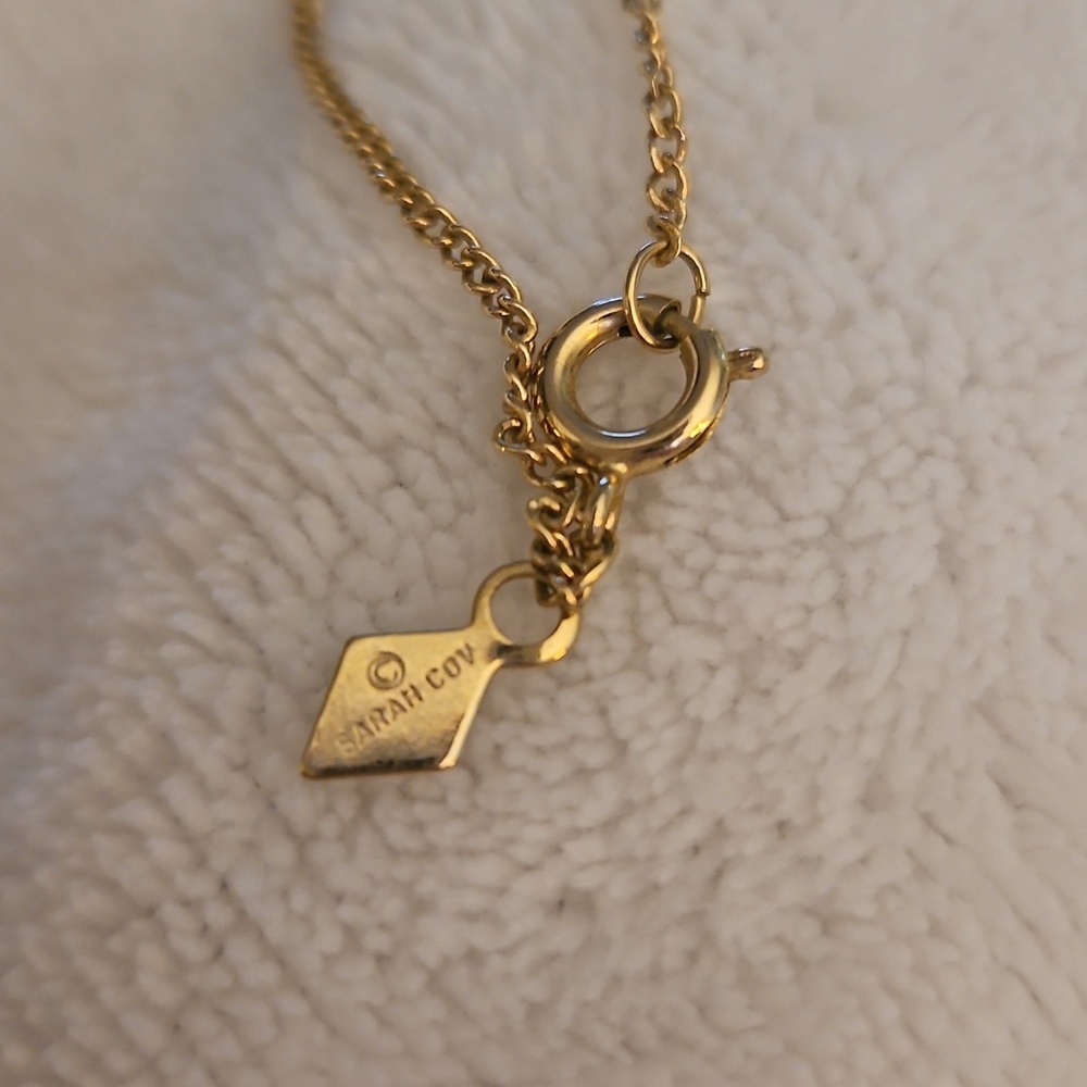 Vtg Sarah Coventry 1976 Fire-Lite Goldtone Necklace - Picture 5 of 7